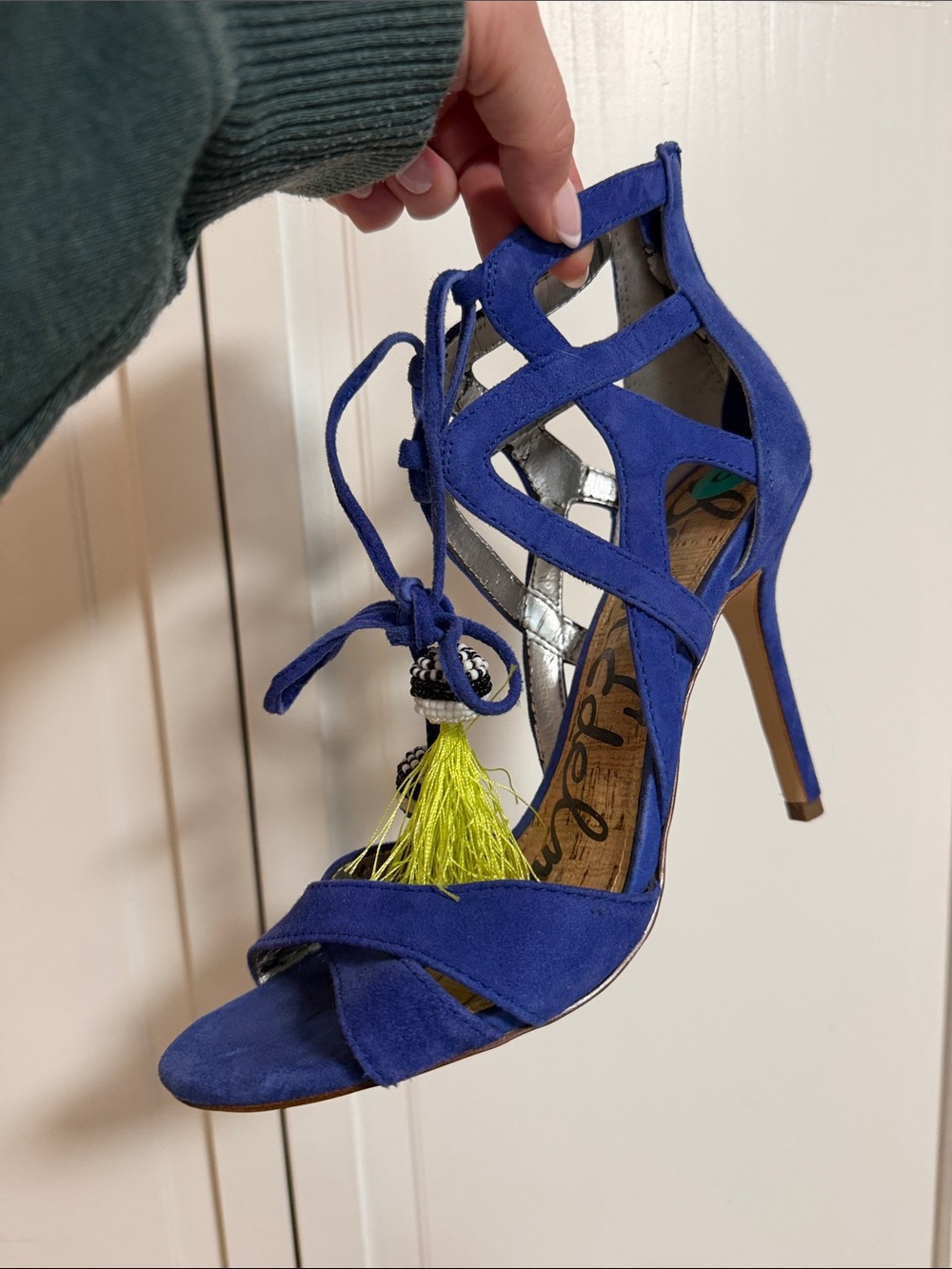 Sam Edelman Lace-Up Tassel Heels - Picture 5 of 7